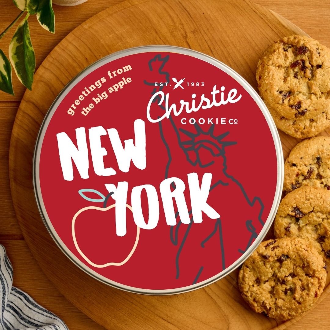 New York Gourmet Cookie Tin, 1.4-Oz, 18 Count | Christie Cookie Co